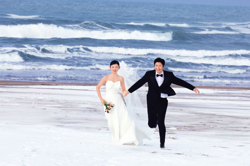 北海道冬季 钱函海边 日本婚纱照 日本旅拍 尼鹿摄影旧站作品
