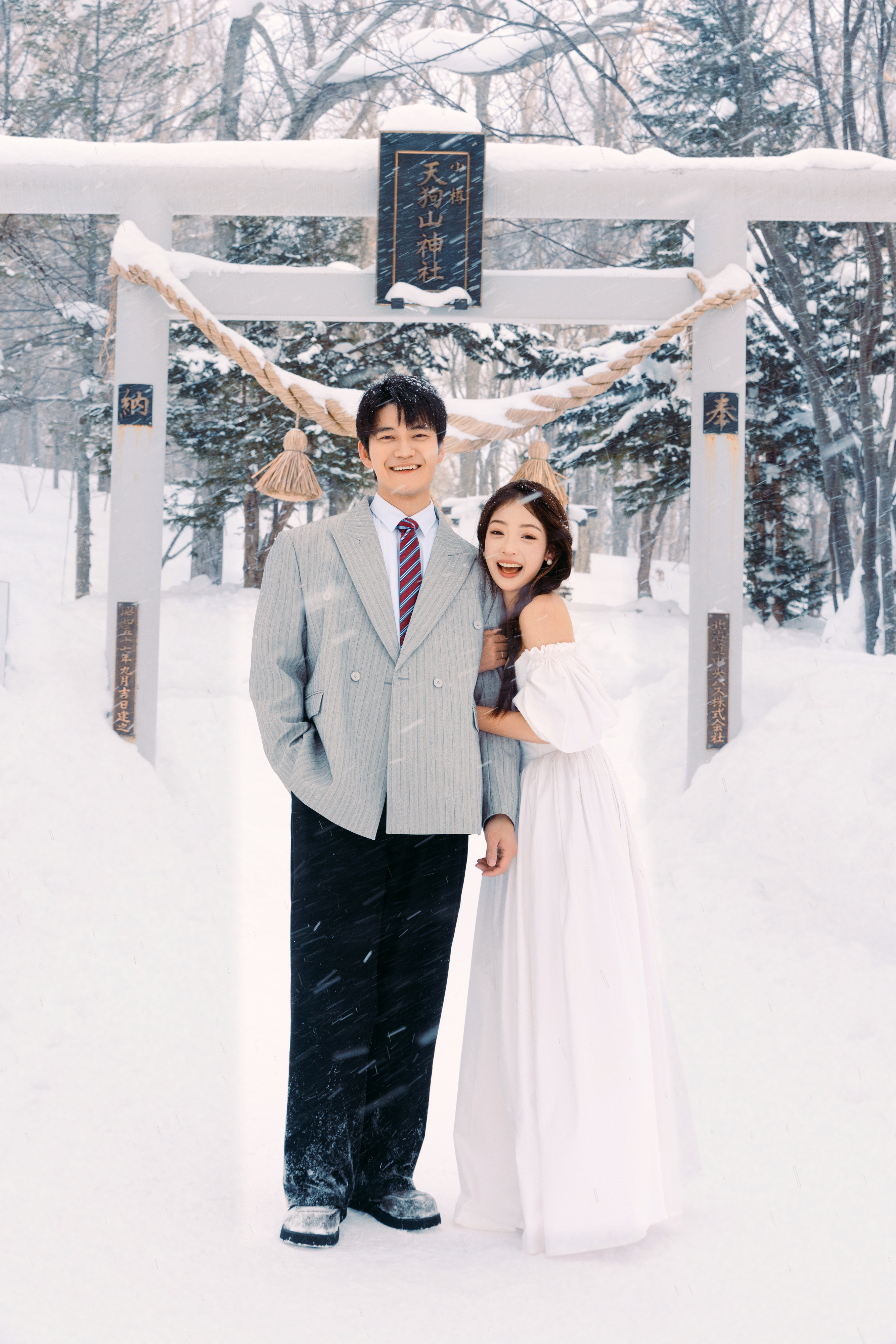 北海道小樽雪夜婚纱作品故事